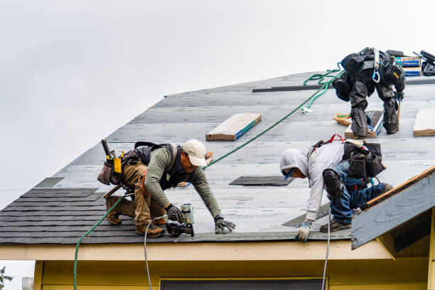 Professional Roofing technician working in South Otselic, NY